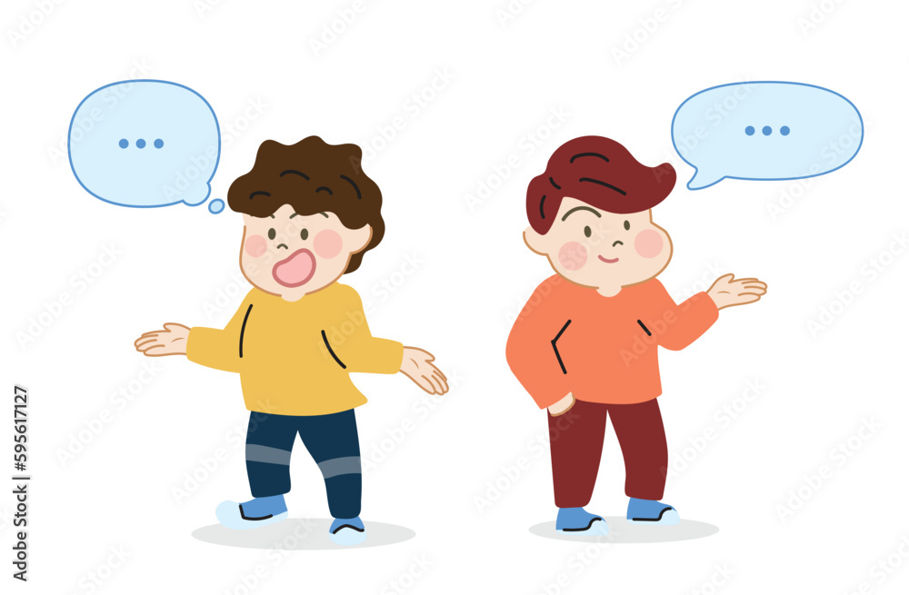 Cute kid boy with blank thought bubble mind. Cartoon hand drawn character vector isolated on white background. Cute kid boy with blank thought bubble mind. Cartoon hand drawn character vector isolated on white background.