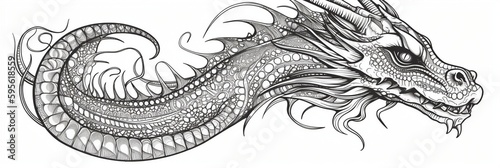 animals and manadala tattoos , coloring page , generative ai