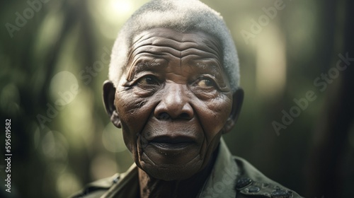 black old man , ai generated