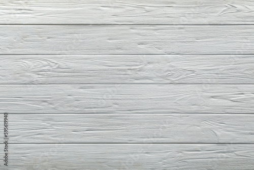 Fototapeta Naklejka Na Ścianę i Meble -  Texture of white wooden surface as background, top view