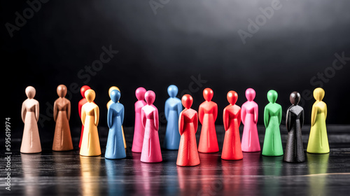 An image representing diversity and inclusion was created with a colorful figurine - generative ai