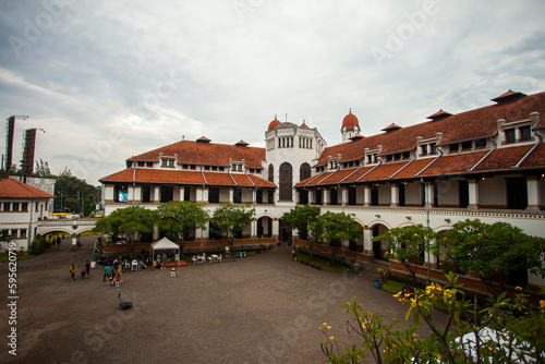 Lawang Sewu Building, a heritage and historical landmark of Semarang City, Central Java, Indonesia.