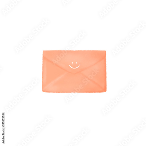 Smile face mail envelope