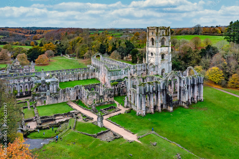 Fountain Abbey - ruined Cistercian monastery in England