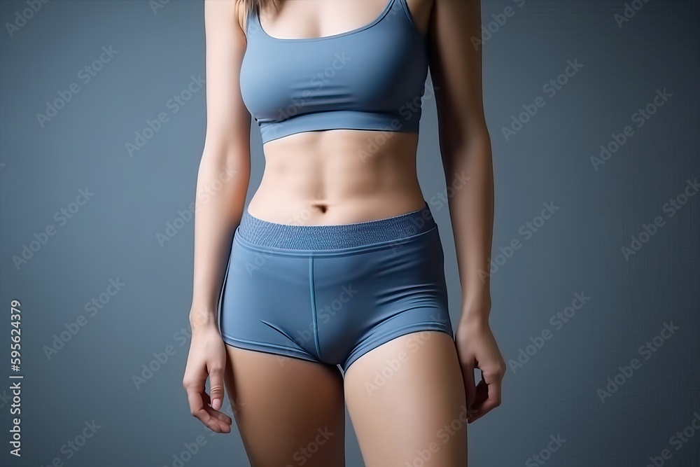 Fototapeta premium woman in fitness cloth, closed up body