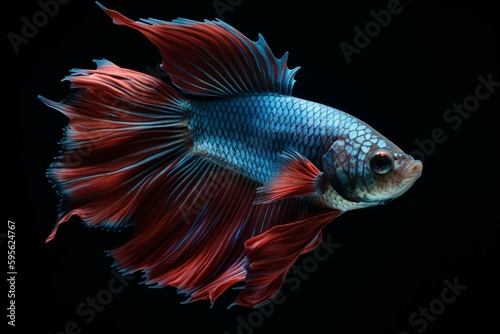 Beautiful and vibrant betta fish. Generative AI