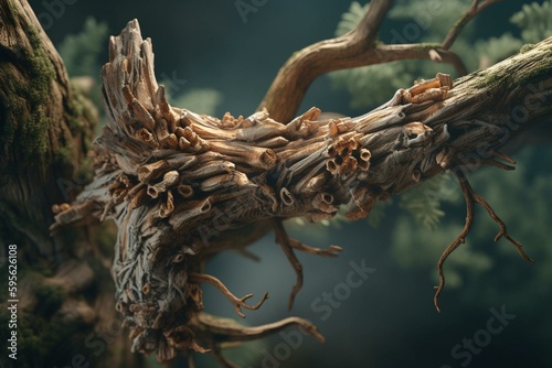 A branch of the trachea that leads to the lungs. Generative AI © Evelina