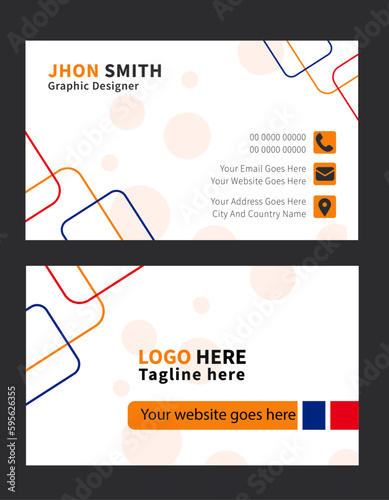 Modern and creative business card template. New and update name card design  photo