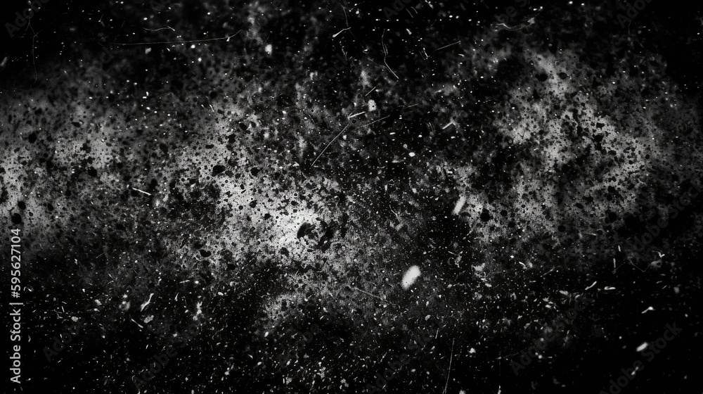 Abstract black and white speckled texture, grunge grainy black and white background with particles, old and dusty black and white texture