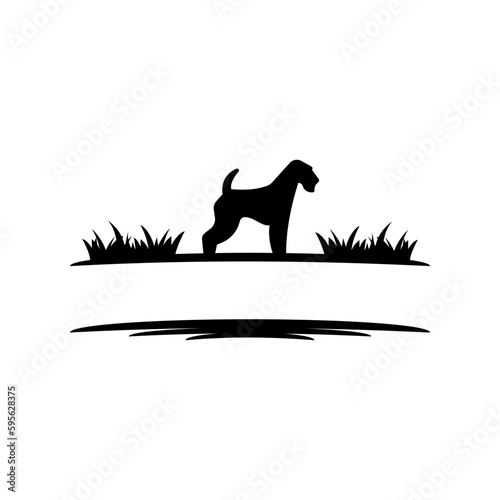 Dog Airedale Terrier Monogram