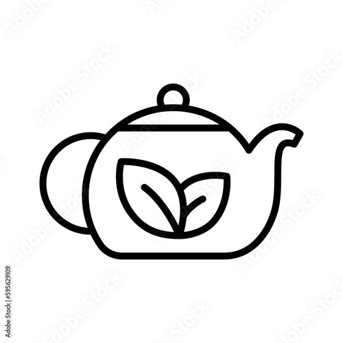 Teapot outline vector icon isolated on white background. Teapot line icon for web, mobile and ui design.
