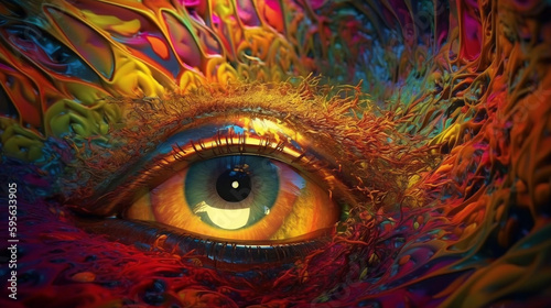 Psychedelic Wallpaper. hypnotic surreal transcendent. Generative AI. #7