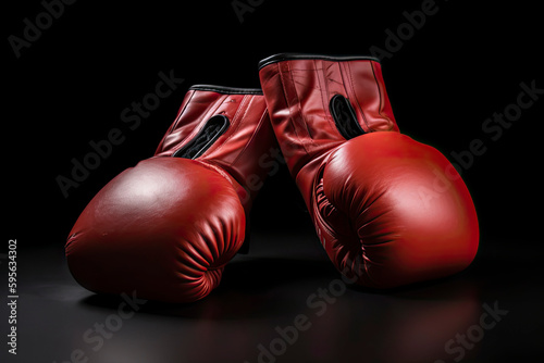 A pair of red boxing gloves © rufous