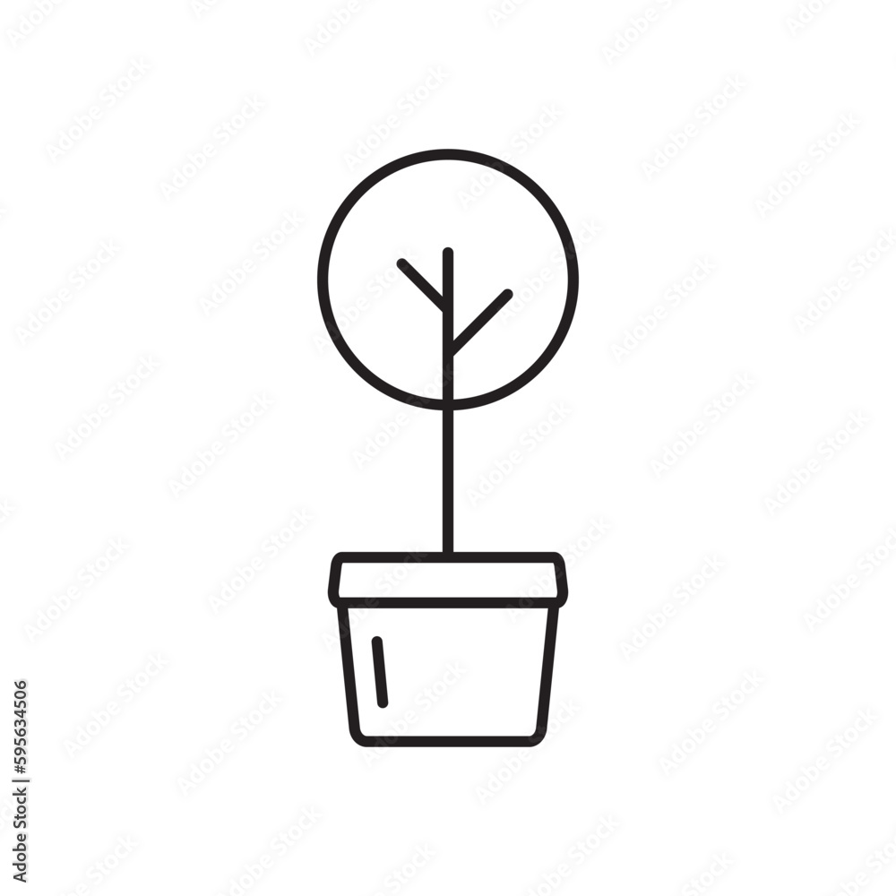 Plant vector linear icon. Houseplant flat sign design. Seedling nature plant symbol isolated pictogram. Plant UX UI icon symbol outline sign Plant vector linear icon. Houseplant flat sign design. Seedling nature plant symbol isolated pictogram. Plant UX UI icon symbol outline sign