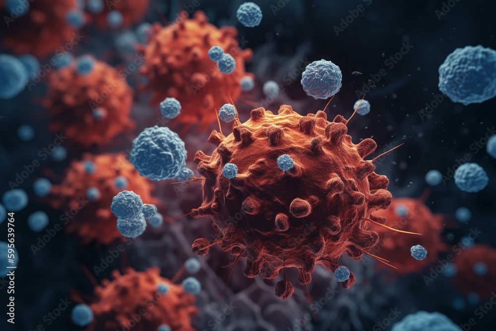 Image depicts spreading of coronavirus cells. Precautions advised ...