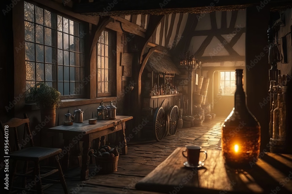 Medieval Tavern illustration