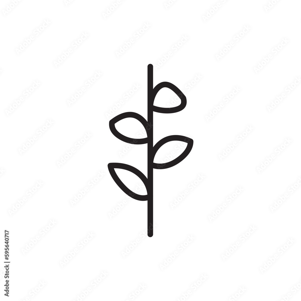 Fototapeta premium Planting vector line icon. Seedling flat sign design. Planting nature leaf symbol pictogram. UX UI isolated icon of seedling planting leaf. Linear icon outline seed symbol