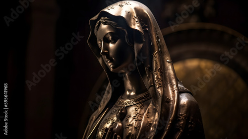 Fotografiet Statue von der Jungfrau Maria, Mutter von Jesus