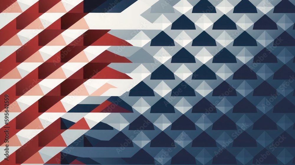 Abstract Stars and Stripes Design created with Generative AI technology Abstract Stars and Stripes Design created with Generative AI technology