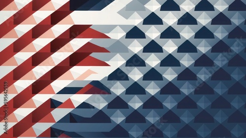 Abstract Stars and Stripes Design created with Generative AI technology