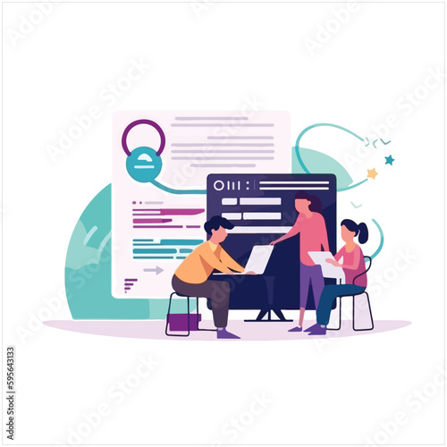 Team Writes Code Programming For App Or Website