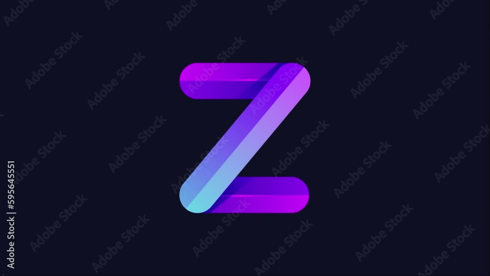 Origami alphabet Z video animation on dark blue background. Origami alphabet Z video animation on dark blue background.