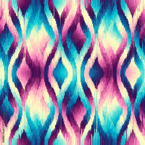 Geometric abstract grunge vintage pattern. Aztec ikat style. Seamless vector image.