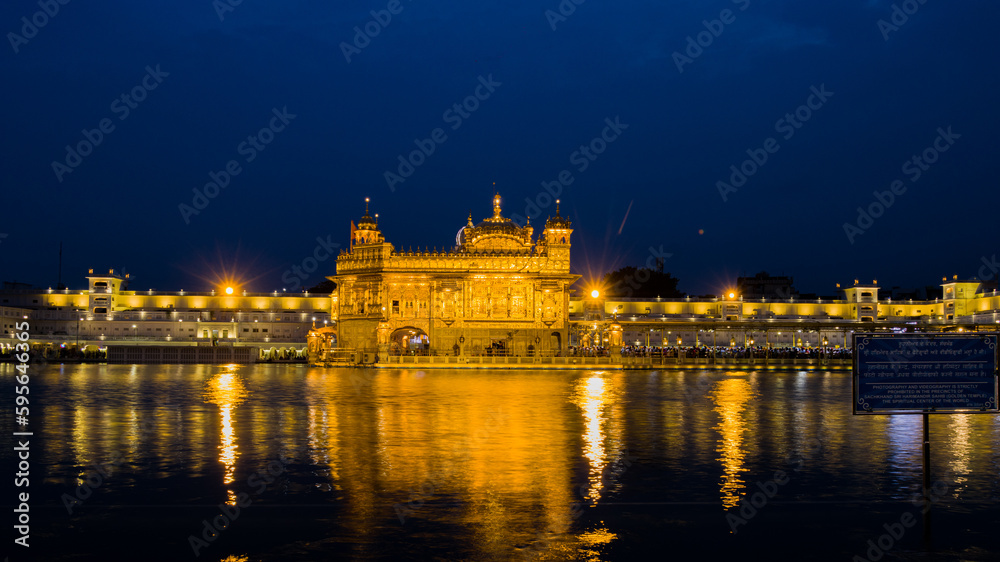 The Golden Temple Amritsar India (Sri Harimandir Sahib Amritsar), a central religious place of the Sikhs.