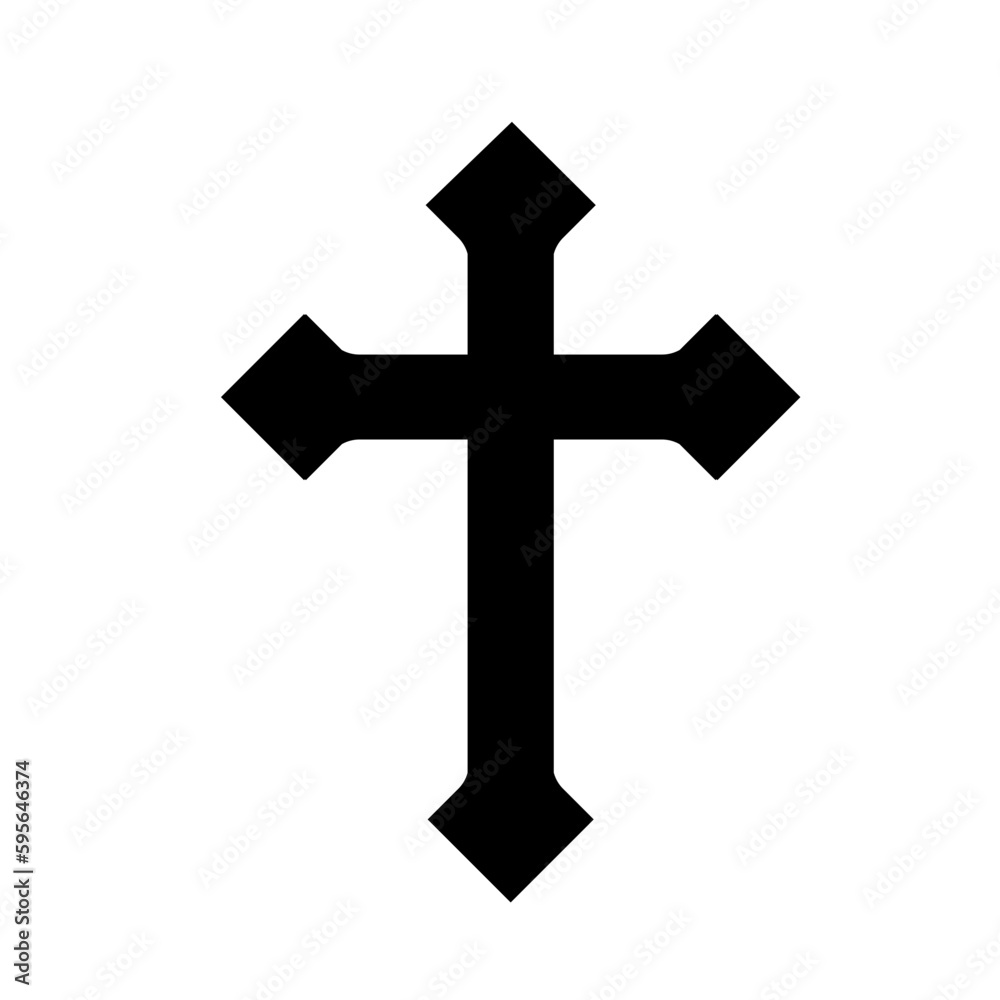 Catholic cross - vector icon