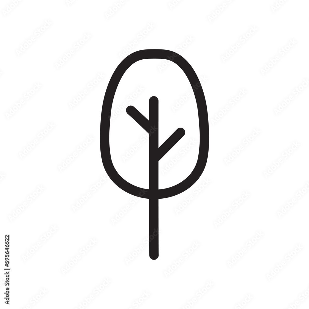 Tree vector line icon. Tree flat sign design. Tree symbol isolated pictogram. UX UI linear icon outline sign Tree vector line icon. Tree flat sign design. Tree symbol isolated pictogram. UX UI linear icon outline sign