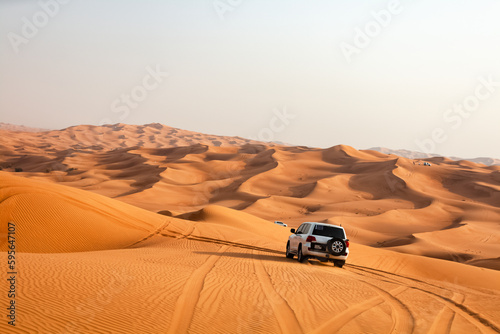 Adventurous ride on Dubai sand dunes desert © Anupam