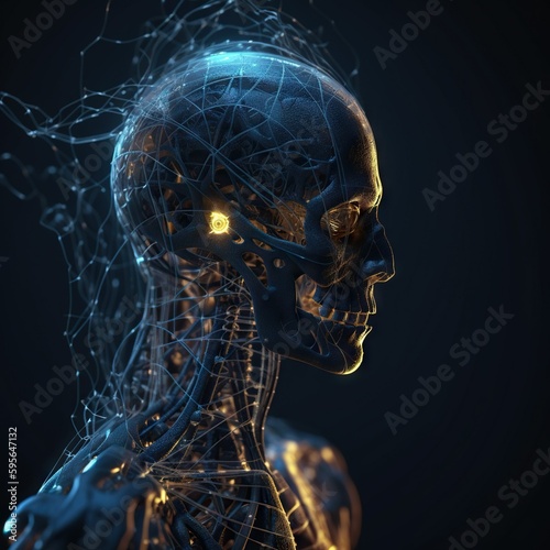View of a Nanobot Neural Network inside an Android photo