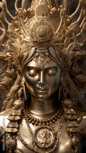 A gold statue of Shiva © Yann