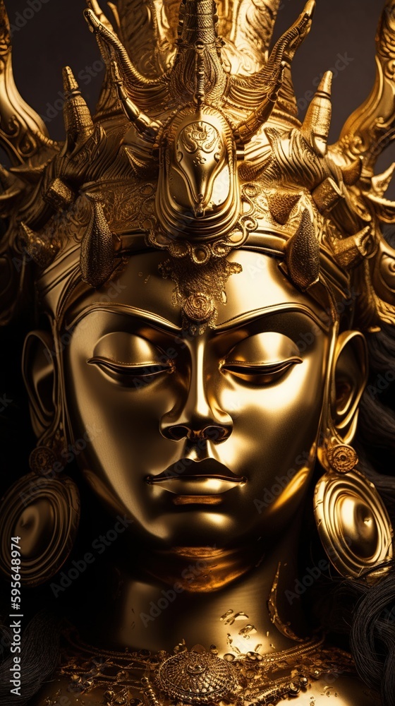 Obraz premium A gold statue of Shiva