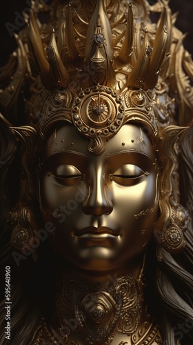 A golden statue of Shiva