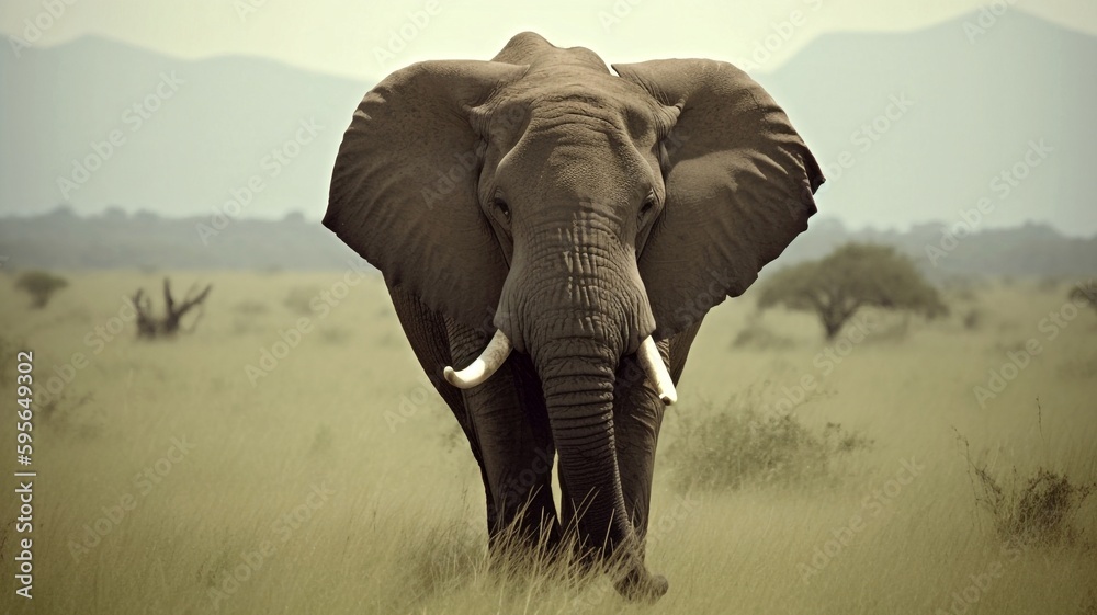elephant in the savannah generative ai