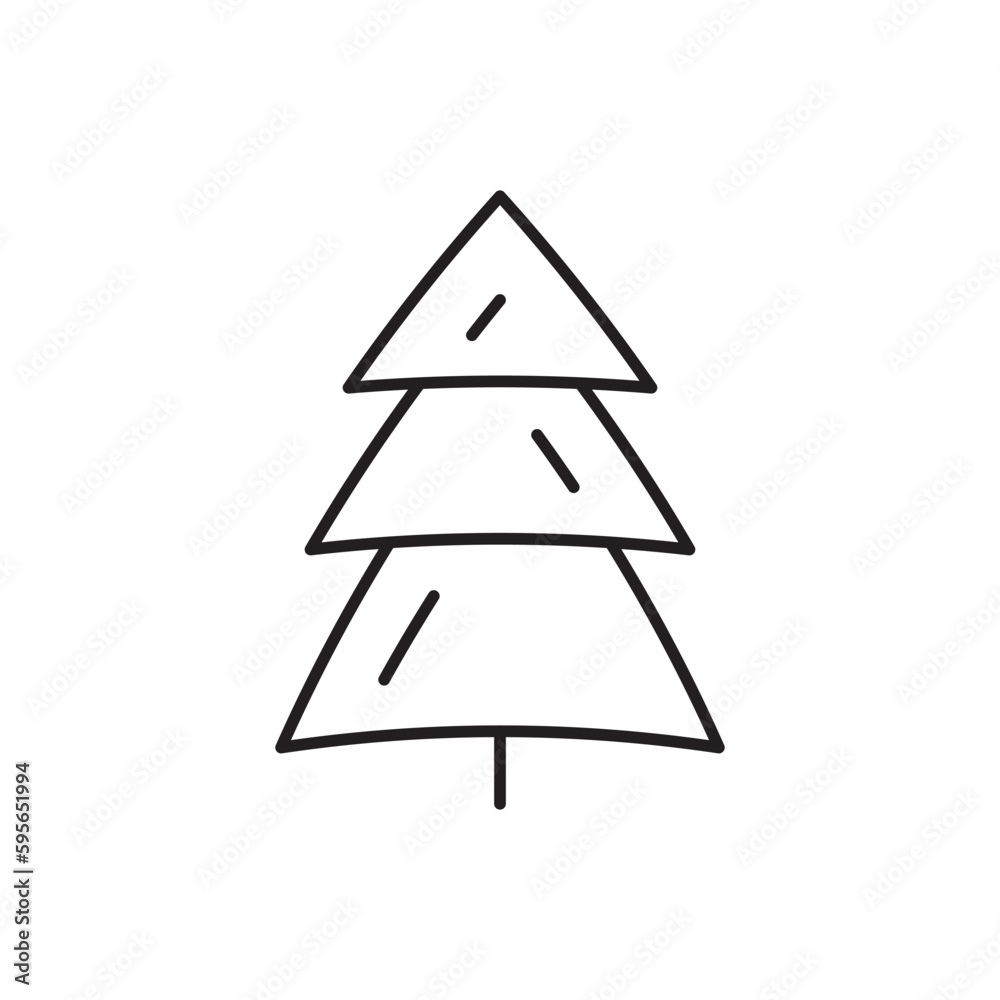 Tree vector line icon. Tree flat sign design. Tree symbol isolated pictogram. UX UI linear icon outline sign
