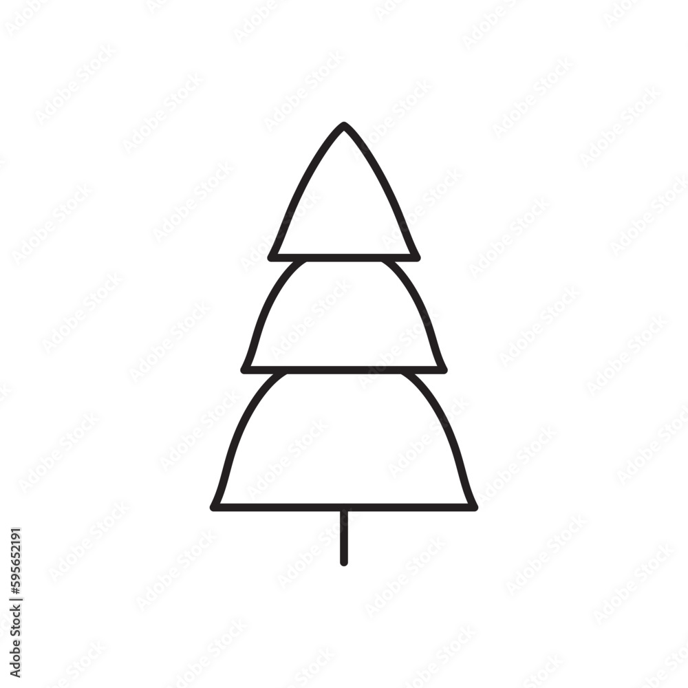 Tree vector line icon. Tree flat sign design. Tree symbol isolated pictogram. UX UI linear icon outline sign Tree vector line icon. Tree flat sign design. Tree symbol isolated pictogram. UX UI linear icon outline sign