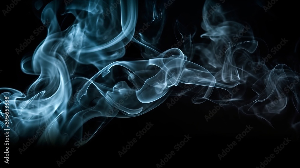 Abstract smoke in dark background. Al generated Abstract smoke in dark background. Al generated