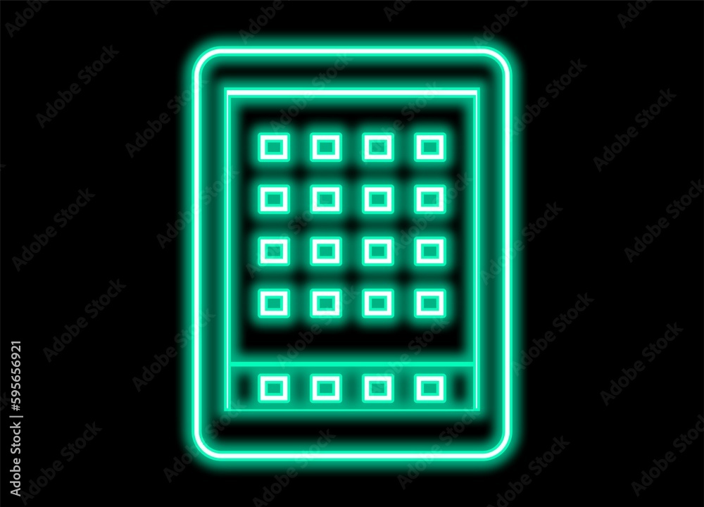calculator glowing neon effect on black calculator glowing neon effect on black
