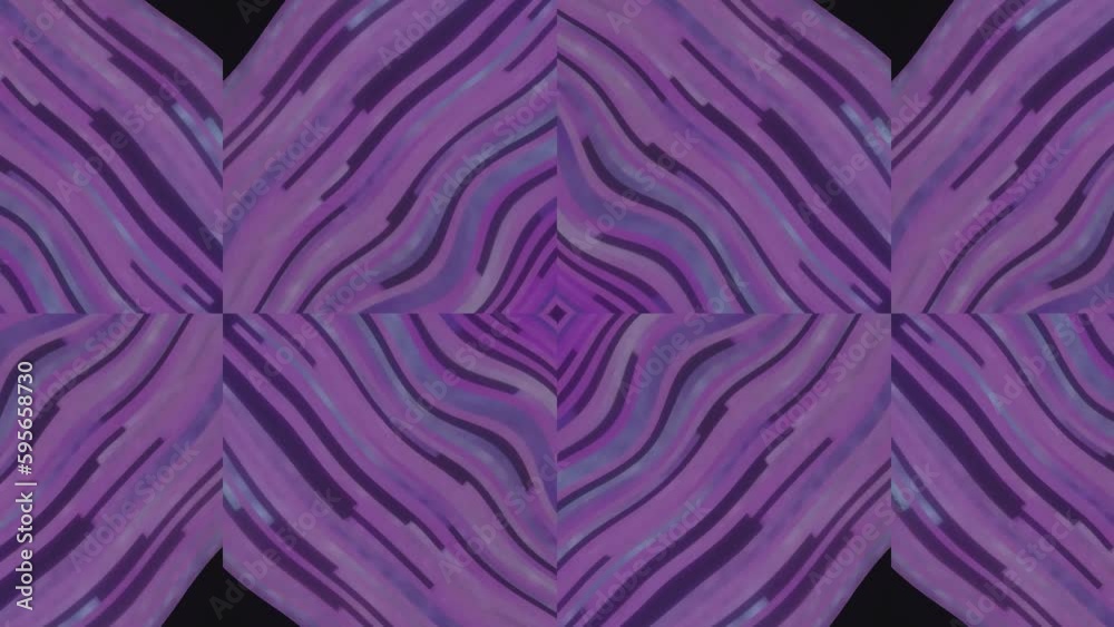 Flashing bright pattern with shapes. Motion. Psychedelic bright pattern