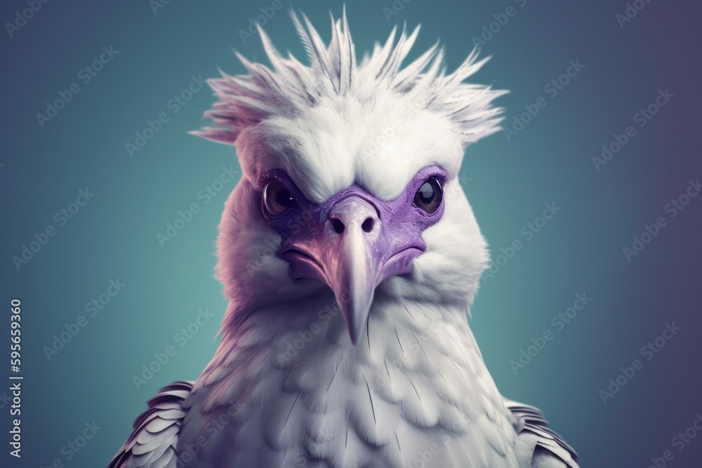 Portrait of magical fairy bird. The concept of industriousness. AI generated, human enhanced Portrait of magical fairy bird. The concept of industriousness. AI generated, human enhanced