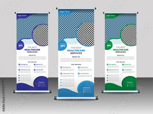Professional Medical Roll Up Banner Design Template