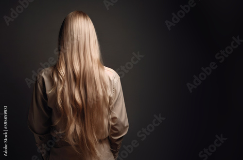 Beautiful Woman: Flowing Long Blonde Hair