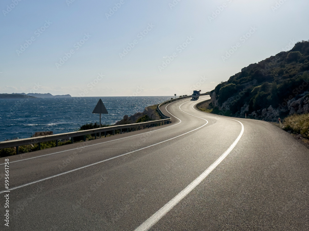The coastal road connecting the Mediterranean and the Aegean region - obrazy, fototapety, plakaty 