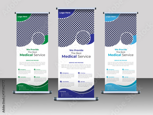 Professional Medical Roll Up Banner Design Template