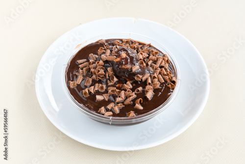 Close-up of homemade mug cakes with protein topping. Tek kisilik, adet yas pasta. Red velvet, Profiterol, meyveli, krokanli, frambuazli,  cikolatali yas pasta. Dogum gunu pastasi. Cilekli, frambuazli. photo