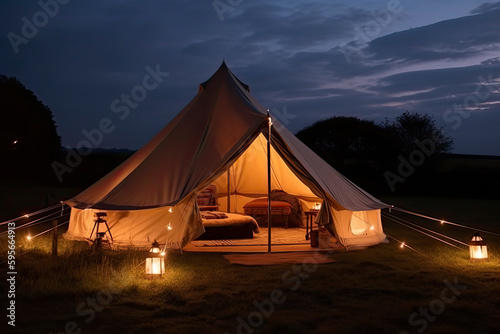 glamping. luxury glamorous camping. glamping in the beautiful countryside © rufous