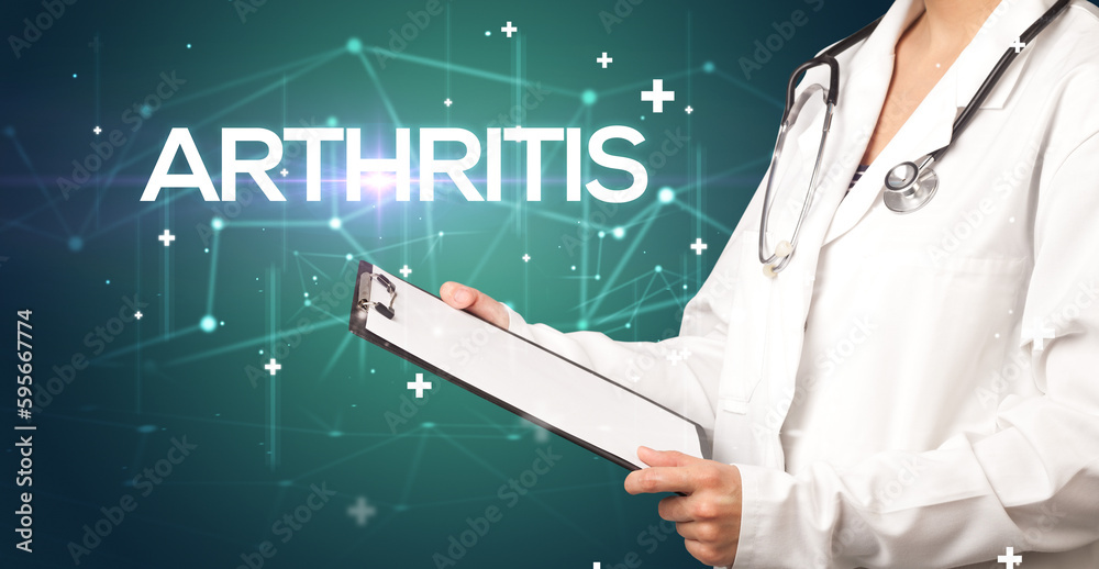 Doctor fills out medical record Doctor fills out medical record