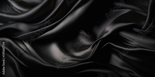 Black silk background. AI generative